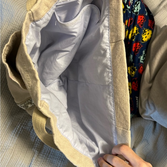 Thick fabric Gap tote bag with sparkly detailing and blue cotton lining - Picture 12 of 12